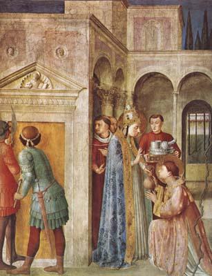 Fra Angelico St Lawrence Receiving the Church Treasures (mk08)